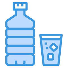 Beverage blue outline icon