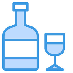 Beverage blue outline icon
