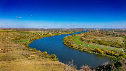 Fototapeta na wymiar Beautiful landscape, Mountains 2 sisters, Seversky Donets River.