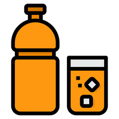 Beverage filled outline icon
