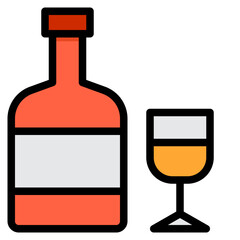 Beverage filled outline icon