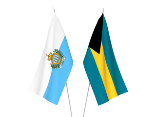 Commonwealth of The Bahamas and San Marino flags