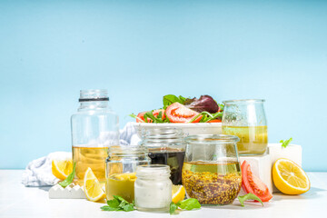 Variety of sauces and salad dressings