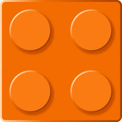 Constructor made of colored plastic bricks.