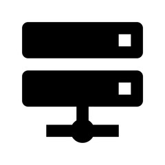 Fototapeta premium Network Server Flat Vector Icon