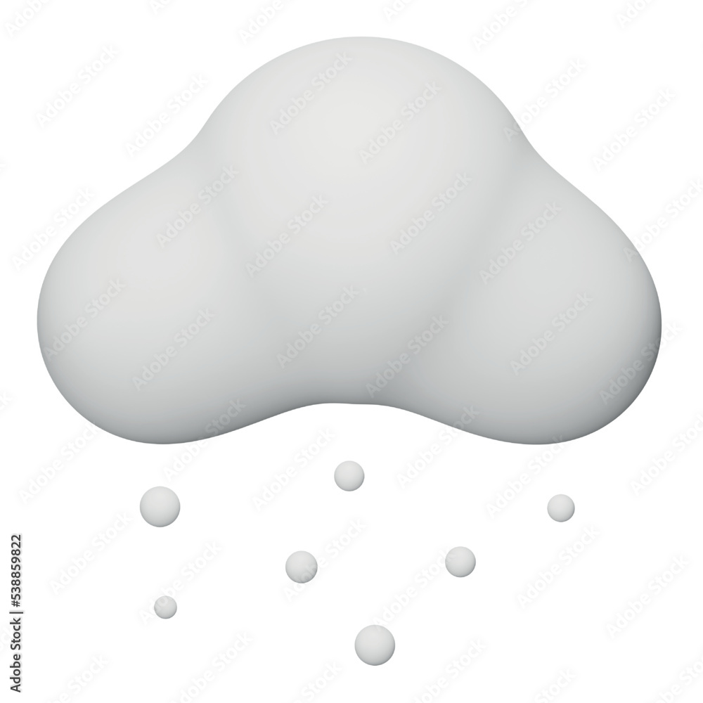 Poster light hail 3d rendering isometric icon.