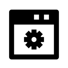 Fototapeta premium Web Setting Flat Vector Icon