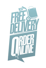 Free delivery, order online web banner design