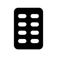 Pills Strip Flat Vector Icon