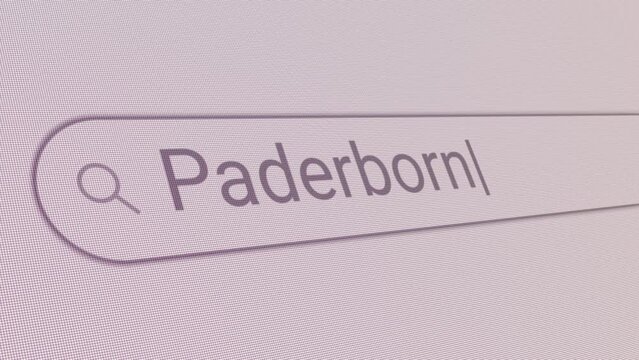 Search Bar Paderborn 
Close Up Single Line Typing Text Box Layout Web Database Browser Engine Concept