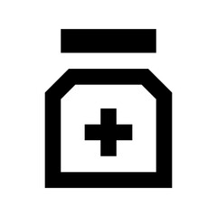 Medicine Jar Flat Vector Icon
