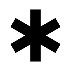 Obraz premium Star of Life Flat Vector Icon