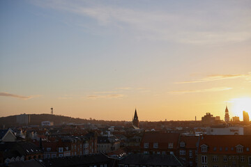 Naklejka premium landscape of modern urban city in denmark