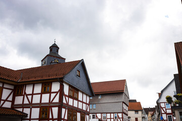 Fototapeta na wymiar the city of schwarzenborn in hesse germany