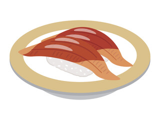 アナゴの握り寿司のイラスト