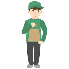 delivery man with parcel