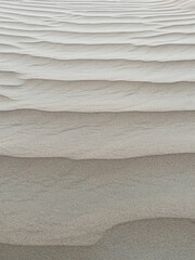 Close up of a natural pattern on a white dune sand
