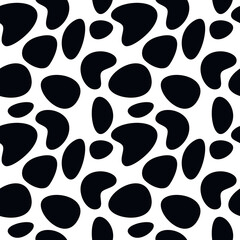 Monochrome shapes seamless pattern vector. Abstract geometric backdrop illustration. Wallpaper, graphic background, fabric, textile, print, wrapping paper or package design.