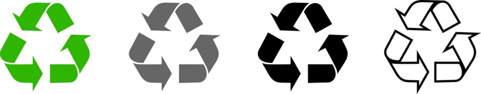 Recycling icons set, recycling arrows. Symbol of ecology, naturalness, purity on transparent background. PNG image