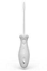 Screwdriver isolated on white monochrome background