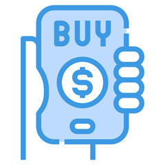Buy blue outline icon