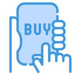 Buy blue outline icon