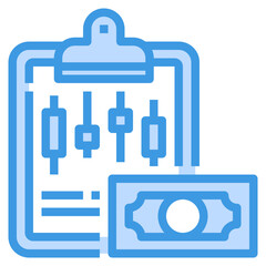 Report blue outline icon