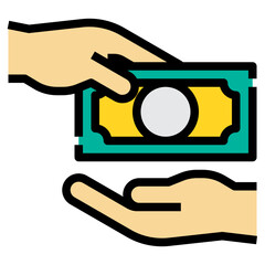 Invesment filled outline icon