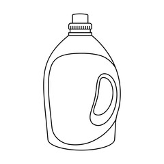 Canister icon. Fuel tank icon. Black linear canister icon. Vector illustration.