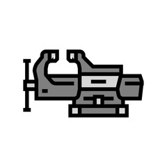 swivel base bench vice color icon vector. swivel base bench vice sign. isolated symbol illustration