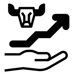 Uptrend outline icon