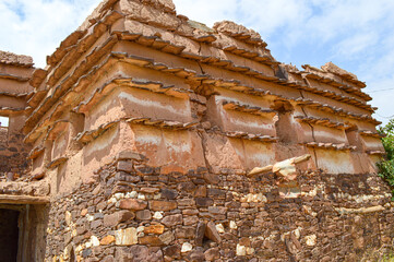 stone wall of the house Saudi Arabia