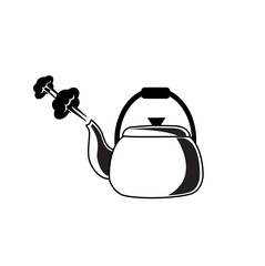 hot kettle boiling water stock illustration