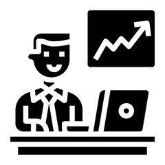 Invester glyph icon