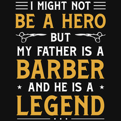 Barber legend typography tshirt design 
