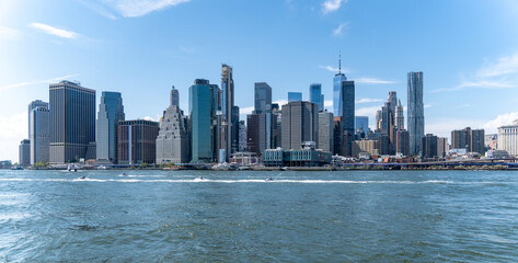 Fototapeta premium Manhattan view from Brooklyn Side, USA, New York