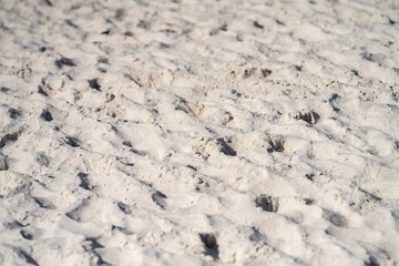 tourist walking on whitehaven beach in queensland. 