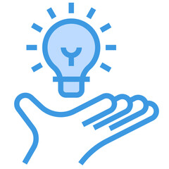 idea blue outline icon