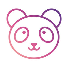 Obraz premium Panda Cute Face Icon