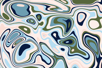 Fototapeta premium Abstract liquid striped color vector background. Liquid marble. Contemporary wallpaper aesthetics.