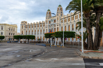 Fototapeta premium Melilla Traditional Architecture in a Spanish Enclave in Africa. Melilla Shares a Border with Morocco. Spain. Africa. 