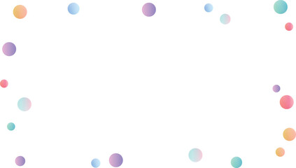 水彩風の円が彩るフレーム背景イラスト