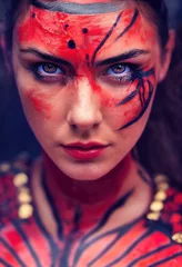 Porträt einer alten Kriegerin. Das Konzept eines alten tapferen Kriegers. © designprojects