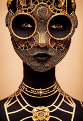 Mystisch schöne fiktive Frau mit einem schönen gotischen Schmuck. Gothic Mystery Girl. © designprojects