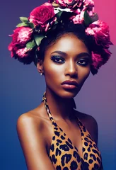 Porträt eines Fantasy-Ebenholzmädchens. Modische Frau. Kreatives schönes Mädchen. © designprojects