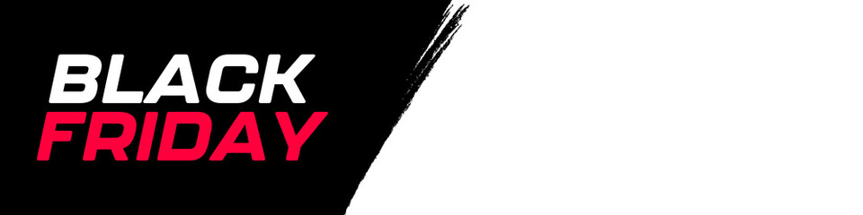 Black Friday Banner Vector Design. Black Friday Web Banner Concept with Copy Space