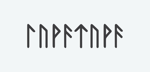 Viking Runes, bind runes and runnic sript - for success. Runic becoming, a magical symbol of success.