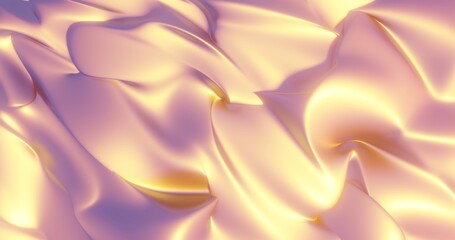 Abstract yellow background curved element of design 3d render