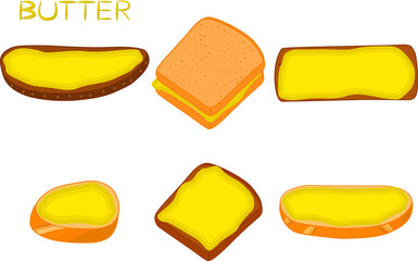 Various sweet tasty butter