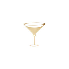 Gold Metallic Wine Glass